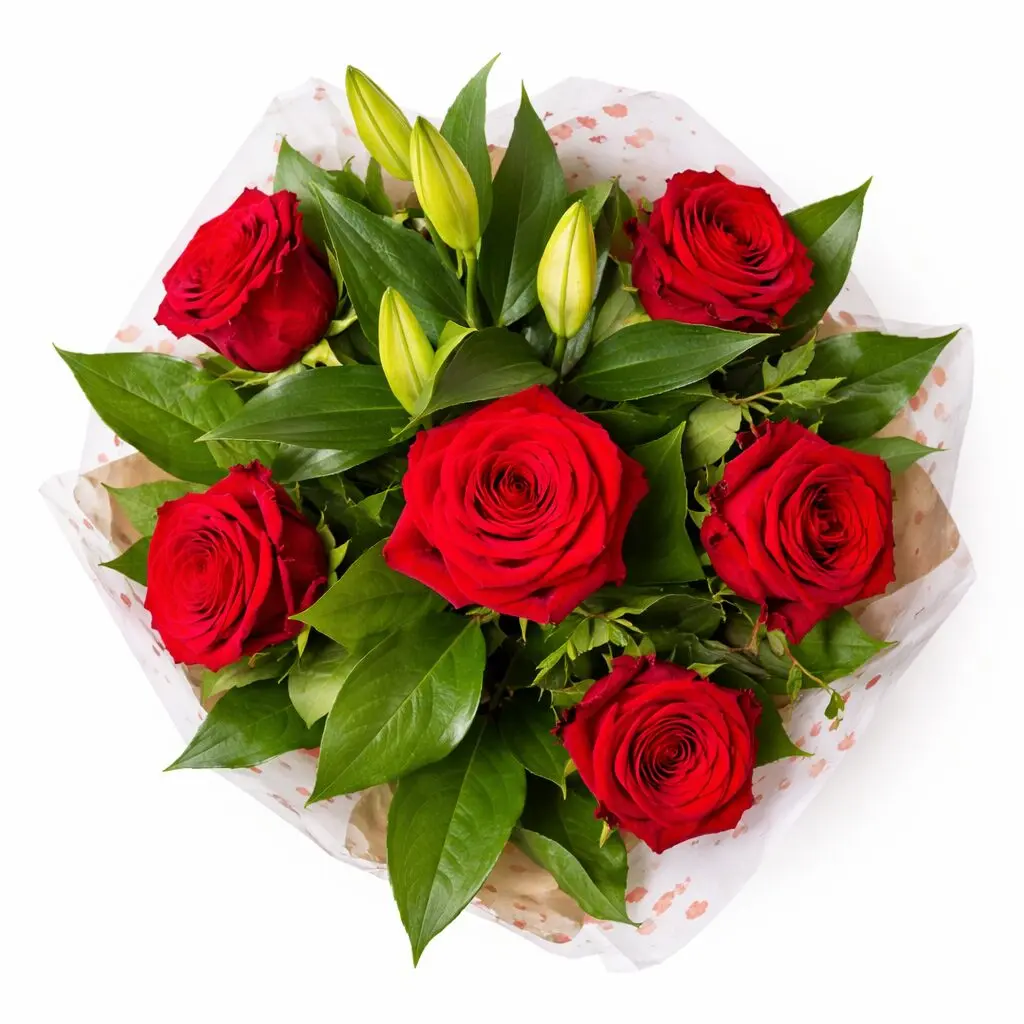 Bouquet de roses et de lys (Fêtes) – Image 3