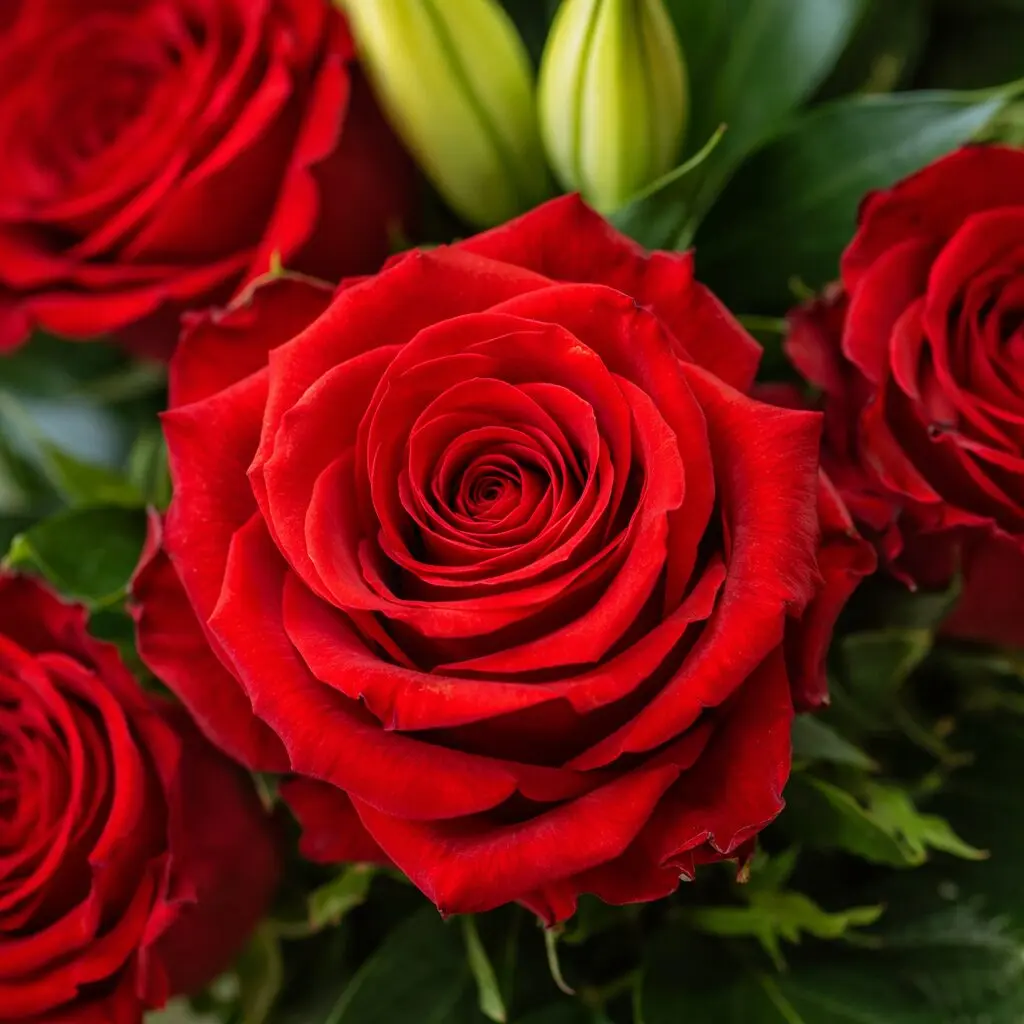 Bouquet de roses et de lys (Fêtes) – Image 2