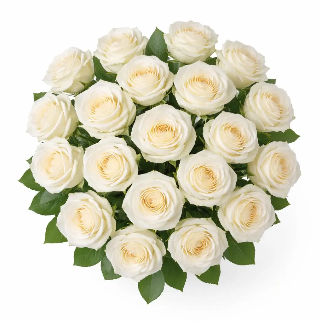 Bouquet de Roses Blanches (Fêtes) – Image 3
